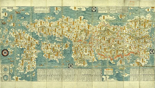 Ishikawa Ryūsen, Map of Japan